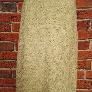 Gold Valintino Roma pencil skirt